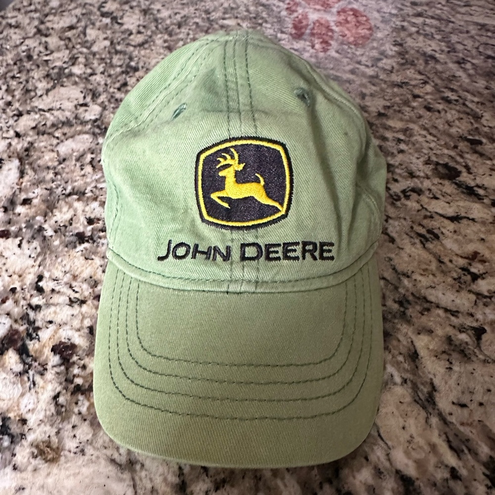 John Deere Green and Black Toddler Cap